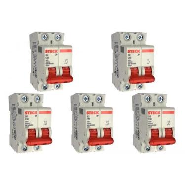 Imagem de Kit C/5 - Disjuntor Steck "Din" Bipolar 50A. C
