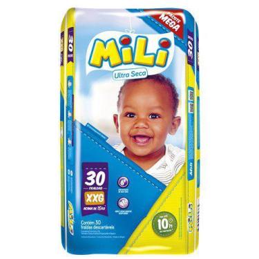 Imagem de Fraldas Descartáveis Mili Ultra Seca Mega Xxg Embalagem 30 Un