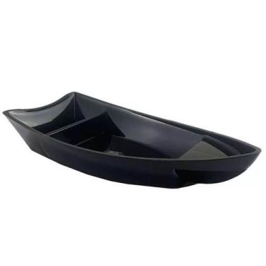 Imagem de Barca para Sushi Comida Japonesa Oriental Preto Uno Coza Plástico 27,5