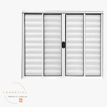 Imagem de Veneziana 6 folhas 100x120 linha modular aluminio 18mm branca - Comerc