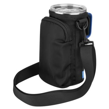 Imagem de Xxerciz Bolsa para Garrafa de Água para Yeti Rambler 35 Oz Caneca de Palha, Bolsa para Garrafa de Água de Nylon com Alça Ajustável E Bolso para Telefone, Bolsa para Transporte de Copos para Viagem Ao