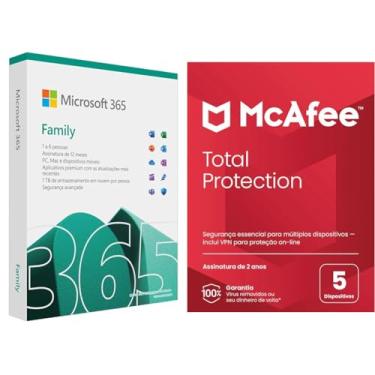 Imagem de Kit Microsoft 365 Family + McAfee Total Protection 5 Dispositivos