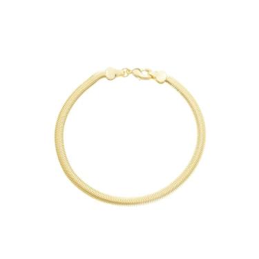 Imagem de Pulseira Fita Flexivel Semi Joia Banhado Ouro 18k, Ideal para Presentear, Perfeito para todas as ocasiões