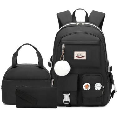 Imagem de Mochila Escolar Hey Yoo para Meninas com Lancheira - 17,9 Polegadas