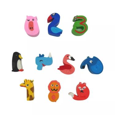 Imagem de Conjunto 10 Borrachas Bichinhos Sortidos - School Basic