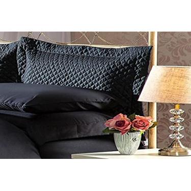 Imagem de Fronha Matelasse Soft Touch 50x90 Preto com Abas