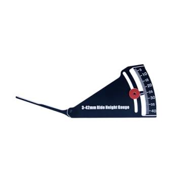 Imagem de aeobdai Medidor de cambagem para carro RC liga de alumínio medidor de altura de passeio para carrinho de caminhão RC escala 1/8 1/10 - Faixa de medição 3-42 mm