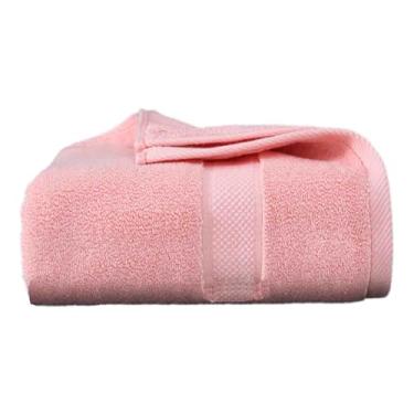 Imagem de JUSHZ Toalhas de banho conjunto grande toalhas de banho toalhas para adultos toalha de banho para banheiro algodão macio 600 g fio de 32 camadas tecido grosso e absorvente (rosa, 160 x 80 cm)