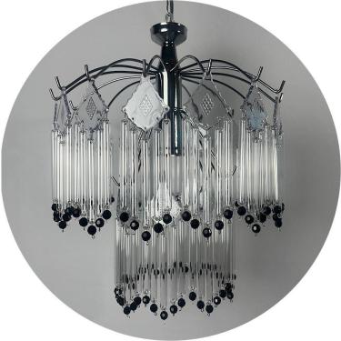 Imagem de Luminária Pendente Vidro Moderna Sala Estar Design