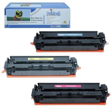 Imagem de Toners CF510A + CF511A + CF512A + CF513A | 204A Compatível Printech | Preto, Ciano, Magenta, Amarelo | Para HP M254 M280 M281 | 100% Novo (Kit 4 cores)