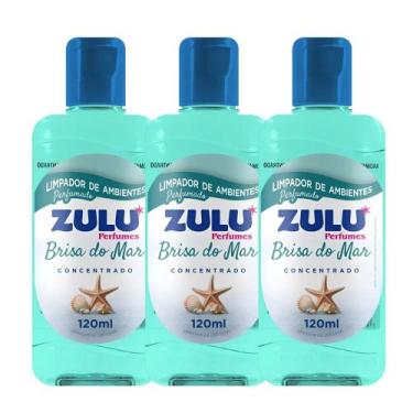 Imagem de Kit 3 Limpador Perfumado de Ambientes Concentrado Brisa do Mar Zulu 12