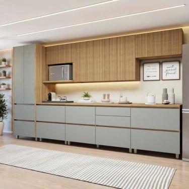 Imagem de Cozinha Completa Modulada 7 Peças 10 Portas 7 Gavetas Norten - Nesher 