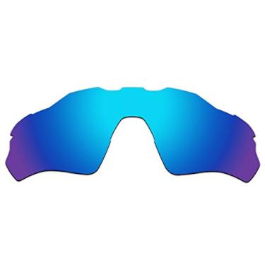 Imagem de Acompatible Lentes ventiladas de substituição para óculos de sol Oakley Radar EV XS Path (ajuste juvenil) OJ9001, Azul e roxo - polarizado, Small