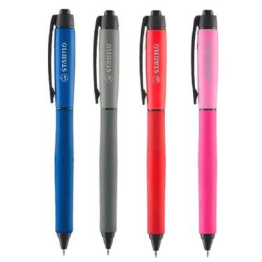 Imagem de Kit 04 Canetas Gel Reatrátil Stabilo Palette 0.7mm Corpo Colorido - St