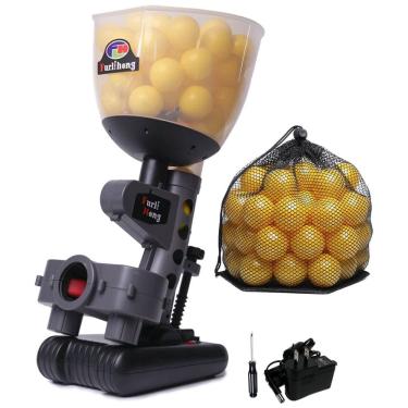 Imagem de Lançador de Bolas Automático Infantil com Bolas de Pingue Pongue, Precisão de Rebatidas, Alimentada por Baterias ou Energia e Bolas