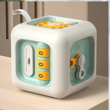 Imagem de Cubo Montessori 6 em 1 Diversão Aprendizado Habilidades Em Um Só Brinquedo Transforme a Brincadeira Em Aprendizado Inteligente Com O Cubo Montessori 6 em 1