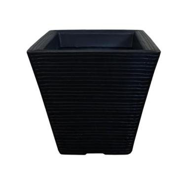 Imagem de Vaso De Planta Quadrado Decorativo Polietileno 30X30 Preto - Foster Pl