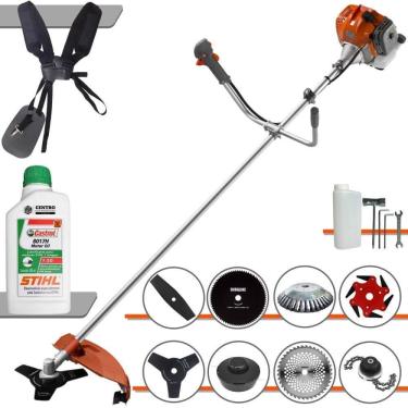 Imagem de Roçadeira Tekna Rl520acg2 + 6 Facas + Escova + óleo Stihl