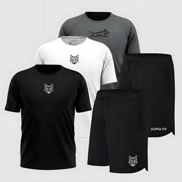 Imagem de Kit 5 Peças Dry 3 Camisetas e 2 Bermudas Alpha Co-Masculino