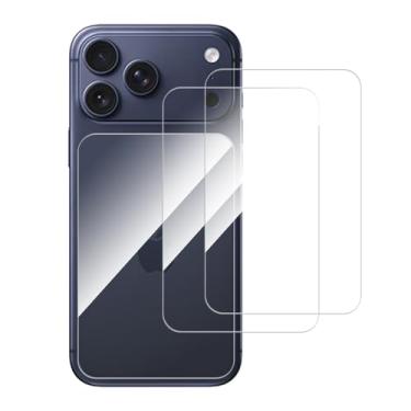 Imagem de iCsapr Pacote com 3 protetores de tela traseira de vidro compatíveis com iPhone 17 Pro Max 6,9 polegadas 2025 [dureza 9H] - vidro temperado traseiro HD, resistente a arranhões, fácil instalação