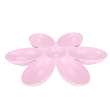 Imagem de Fydun Tigela de comida para gatos, tigelas de pétalas de flor de grau alimentício em forma de 6 grades para animais de estimação, alimentação básica para e pratos, vários alimentadores, cachorrinhos