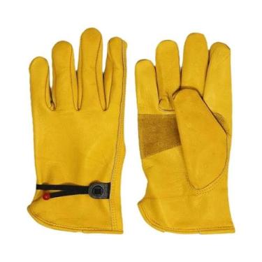 Imagem de Luvas De Proteção Em Couro De Vaca Macio Para Soldadores, Mecânicos, M