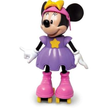 Imagem de Boneca Minnie Patinadora Fala Frases 25cm - Elka, Lilás, Disney
