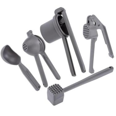 Imagem de Kit Utensílios de Cozinha de Aluminio Completo Cinza Weck