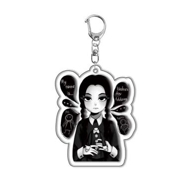 Imagem de Chaveiro acrílico Wednesday Addams Larissa Weems Design