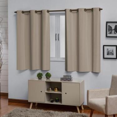 Imagem de Cortina Blecaute 2,20 X 1,30 Para Quarto Sala Corta Luz PVC - Casa Imp
