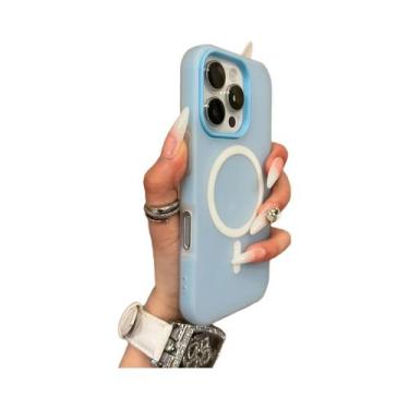 Imagem de Capa Magnética Transparente Fosca Macia Com Carregamento Sem Fio Em Co