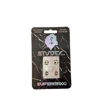 Imagem de Brinco Studex Supermaxxi Bezel Bola 6Mm Prateado