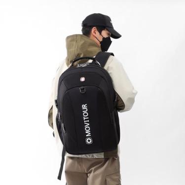 Imagem de Mochila Unissex Notebook com Cadeado, Entrada para USB/ Fone de ouvido