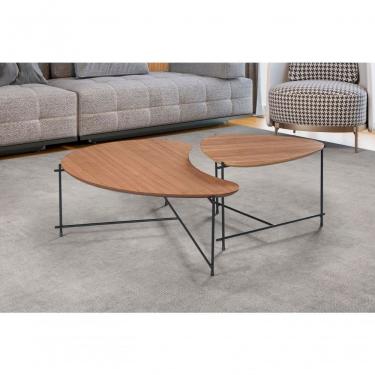 Imagem de Mesa de Centro Ibiza Retangular Tampo em MDF 15mm Base em Ferro Maciço 57cm C&M Decor