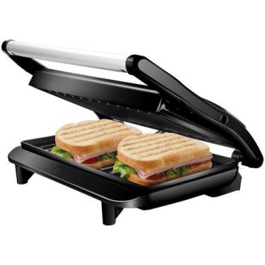 Imagem de Grill Lenoxx Preto PGR165 Panini Inox, Preto e Prata, 110V