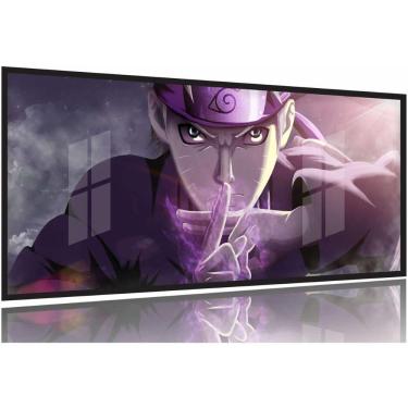 Imagem de Quadro Naruto Uzumaki Para Quarto decorativo Mosaico 130x60 Moldura Preta 2x2