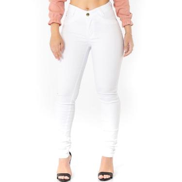 Imagem de Calça jeans feminina skinny branca