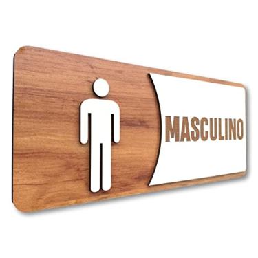 Imagem de Placa De Sinalização |Masculino - MDF 30x13cm