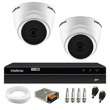 Imagem de Kit 2 Câmeras Dome HD 720p Intelbras VHL 1120 D 3,6mm IR 20 + DVR Gravador de Video Inteligente Intelbras MHDX 1204 4 Canais H.265+