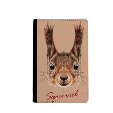 Imagem de Carteira pequena marrom com orelhas longas de esquilo Animal Passaporte Notecase Burse Carteira porta-cartões