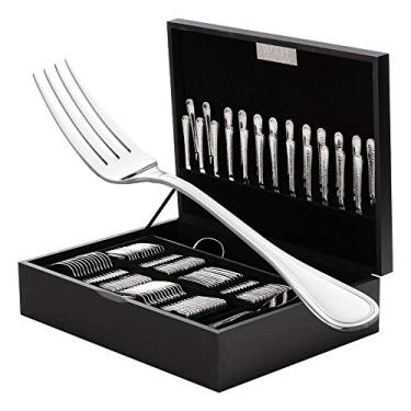Imagem de WOLFF Faqueiro de Aço Inox Avalon 130 Peças Sem Estojo - Serve 12 Pessoas - Jogos de Talheres - Mesa Posta - Utensílios de Cozinha, Enxoval, Casamento, Decoração