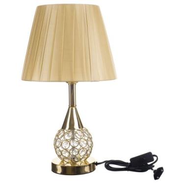 Imagem de Abajur Luminária Quarto Sala Cristal Base Luz - PGB, Dourado