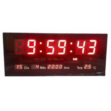 Imagem de Relógio De Parede LED Digital Temperatura Calendário Pequena - Jiaxi