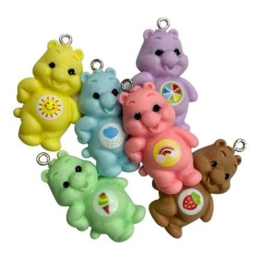 Imagem de Pingente De Urso Colorido Para Pulseira Colar Brincos 20pçs - Adb