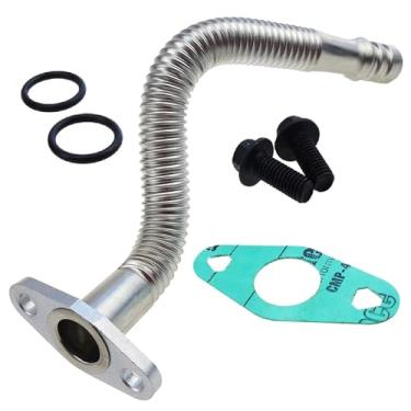 Imagem de Tubo de tubo de retorno de óleo 6,7L, tubo de tubo de tubo de óleo turbo para Dodge Cummins 6.7L Diesel 2007.5-2018, linha de mangueira de retorno de óleo de turbocompressor de motor 68005450AAAutoGrills 5135786AB