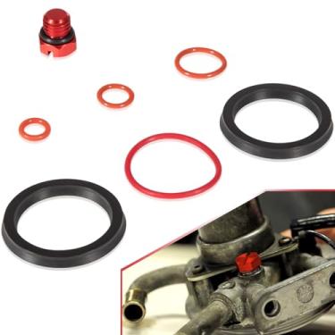 Imagem de Kit de reparo de vedação de primer para filtro de combustível e parafuso de sangramento de ar para caixa de filtro de combustível 2001-2013 GM Duramax