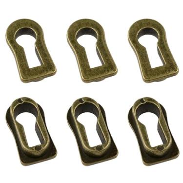 Imagem de Xhziy -22 * 12 * 7 mm tampa buraco fechadura fechadura placa placa de acabamento peças de reposição bronze para cômoda armário porta gaveta móveis fechadura decoração 6 peças
