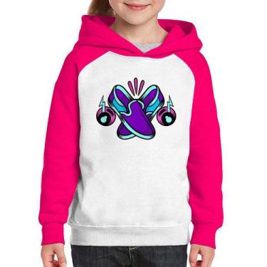 Imagem de Moletom Infantil Walk The Talk - Foca na Moda, Branco, Rosa, 14