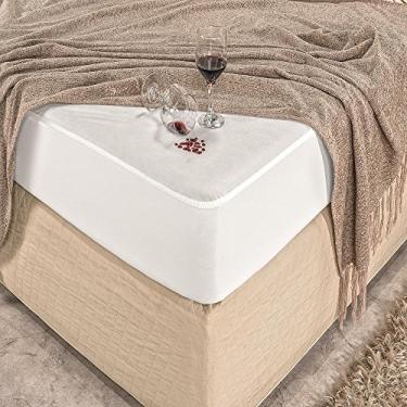 Imagem de Protetor De Colchão Impermeavel King Liso Superficie 100% Polipropileno Branco