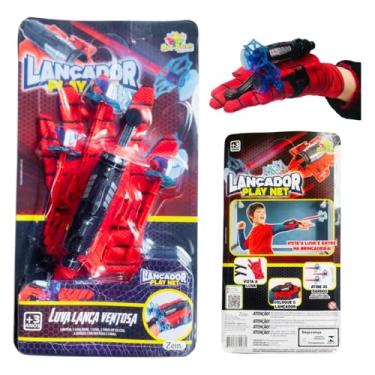 Imagem de Luva com Lançador de Ventosas, Kit Infantil com Luva Vermelha e Acessórios